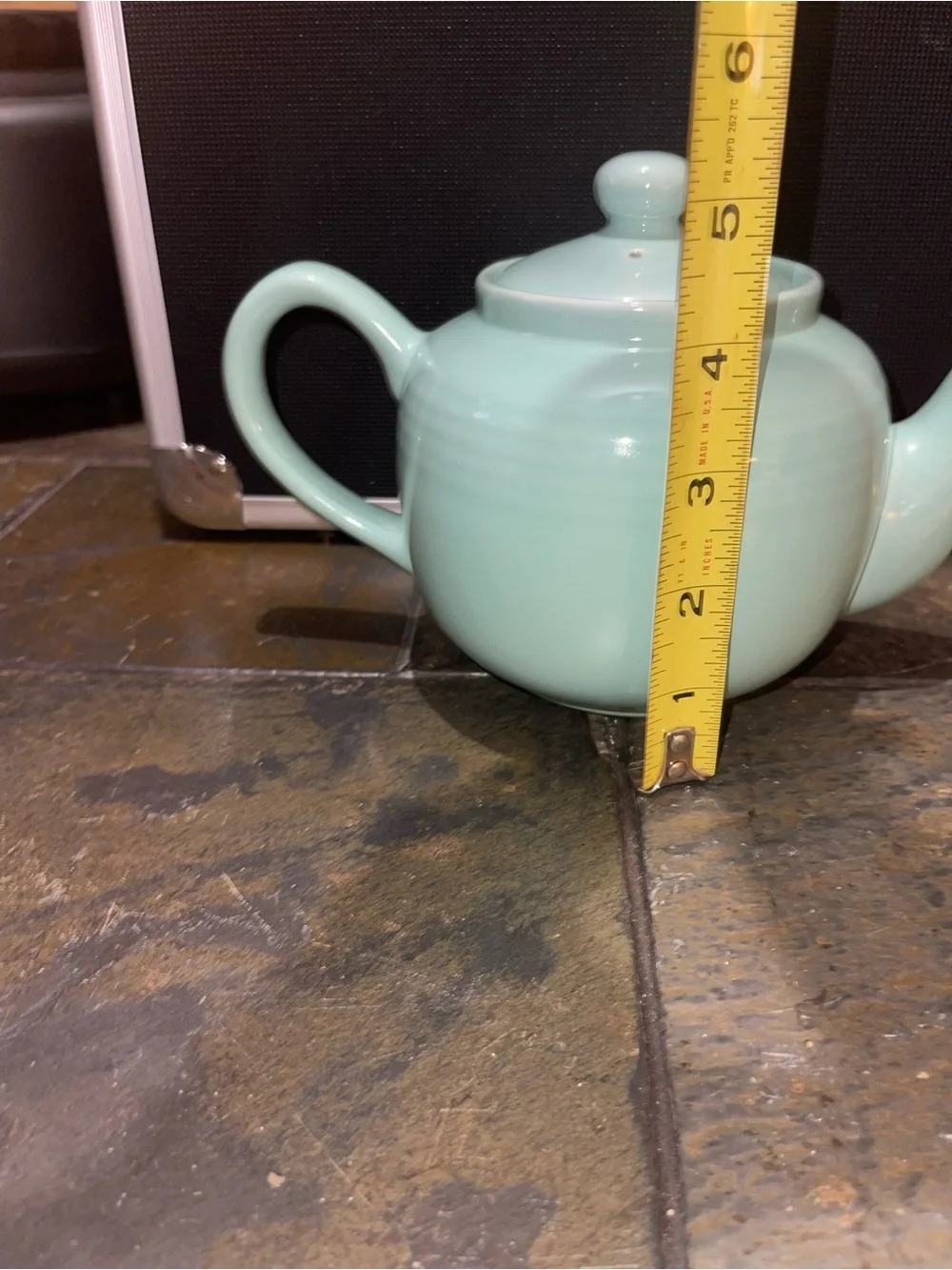 Old Amsterdam Porcelain Works Turquoise Blue Teapot
